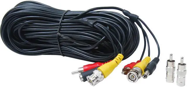 Alt view image 2 of 2 - VideoSecu 50ft BNC RCA Cable CCTV Video Audio Power Wire for Security Camera DVR with Free BNC RCA Connector b3v