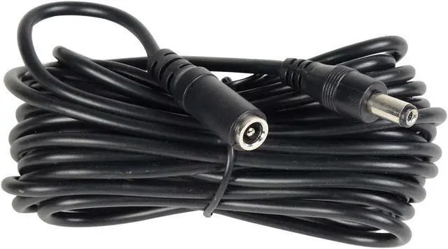 Main image of VideoSecu 15ft 12V DC Power Adapter Cable Pigtail Plug Extension Wire Cord 2.1mm x 5.5mm for CCTV Security Surveillance Camera W1U