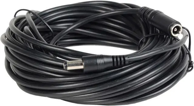 Alt view image 5 of 6 - VideoSecu 33ft CCTV Security Camera 12V DC Power Supply Cable Pigtail Plug Extension Cord 2.1mm x 5.5mm for Surveillance DVR System W2U