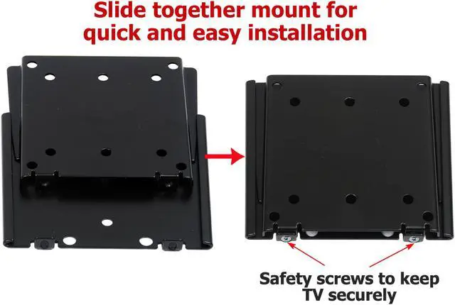 Alt view image 3 of 4 - VideoSecu TV Monitor Wall Mount for 19 20 22 23 24 26 27 28 29 inch Vizio D24-D1 D24hn-D1 D24h-E1 D24hn-E1 Sceptre E195BV-SR E195BD-SR E246BD-F E246BV-F LED LCD HDTV Flat Panel Screen Display 1EA