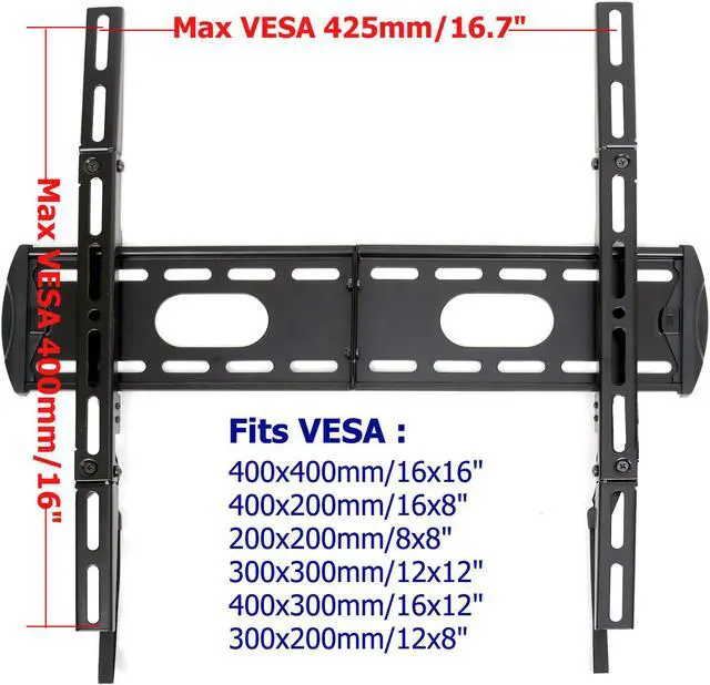 Alt view image 3 of 5 - VideoSecu TV Wall Mount for 27 28 29 32 39 40 42 43 46 47 48" Magnavox 32ME306V/F7 32MV306X/F7 40ME325V/F7 40MV336X/F7 50MV336X/F7 50MV376Y/F7 55ME345V/F7 55MV376Y/F7 LED LCD Plasma Display CXT