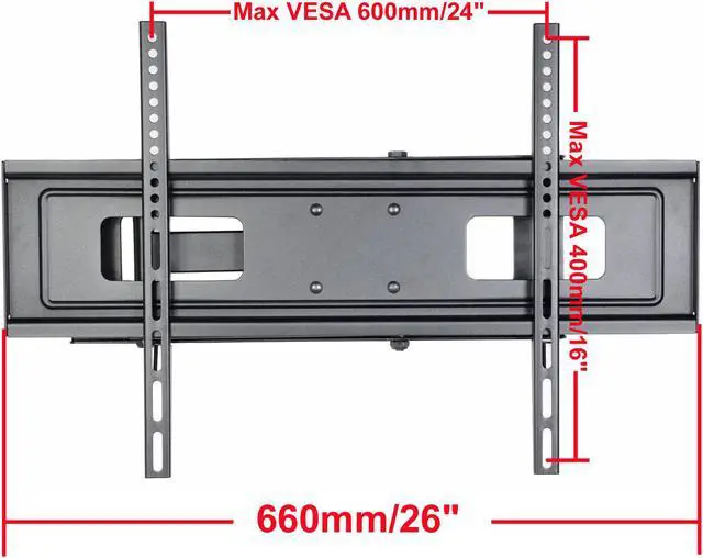 Alt view image 5 of 7 - VideoSecu Articulating Full Motion TV Wall Mount for most 32" - 60" LED LCD OLED HDTV Plasma Flat Screen with Max VESA 600x400mm, Swivel Tilt Extension Arm TV Mount Bracket BR5