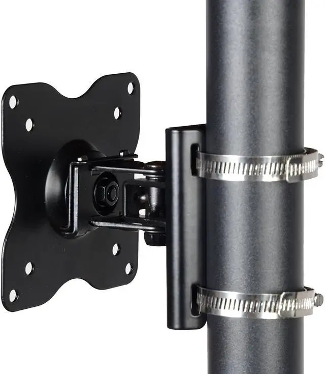 Alt view image 7 of 7 - VideoSecu Pole Mounting Bracket Compatible with TV Monitor Wall Mount or DVD Mount for Security Camera Housings CCTV Security Cameras Wall Mount Bracket A3H