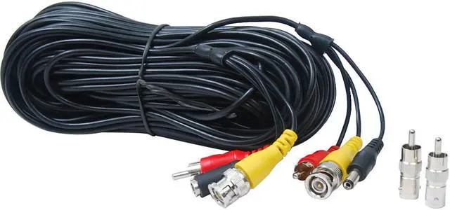 Alt view image 3 of 3 - VideoSecu 2x 50ft Audio Video Power Extension Cable Wire Cord for CCTV Surveillance Security Camera with Free BNC RCA Connectors b2p