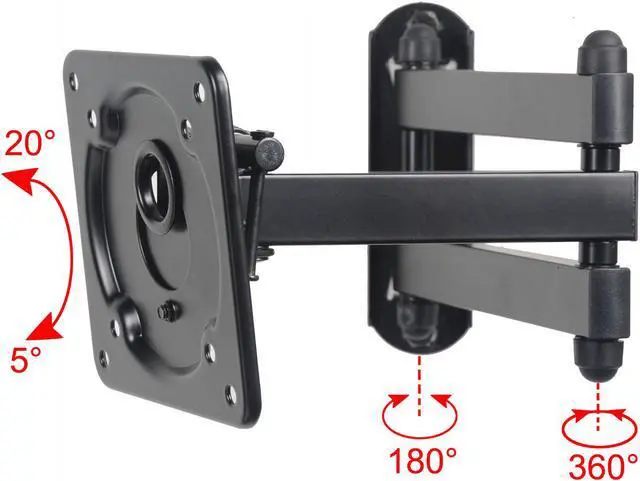 Main image of VideoSecu Full Motion TV Wall Mount for VIZIO 19 22 23 24 26 27 28 29" D24-D1 D24hn-D1 D24h-E1 D24hn-E1 E28H-C1 E291-A1 LED LCD HDTV Articulating Tilt Swivel Bracket B0Y