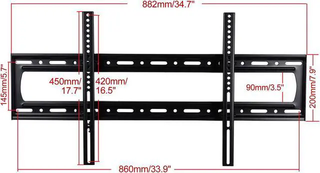 Alt view image 2 of 7 - VideoSecu Tilt TV Wall Mount for most Vizio 65 70 75 77 78 79 80 84 85 inch LED LCD Plasma with loading 220lbs, VESA up to 800x400mm wti
