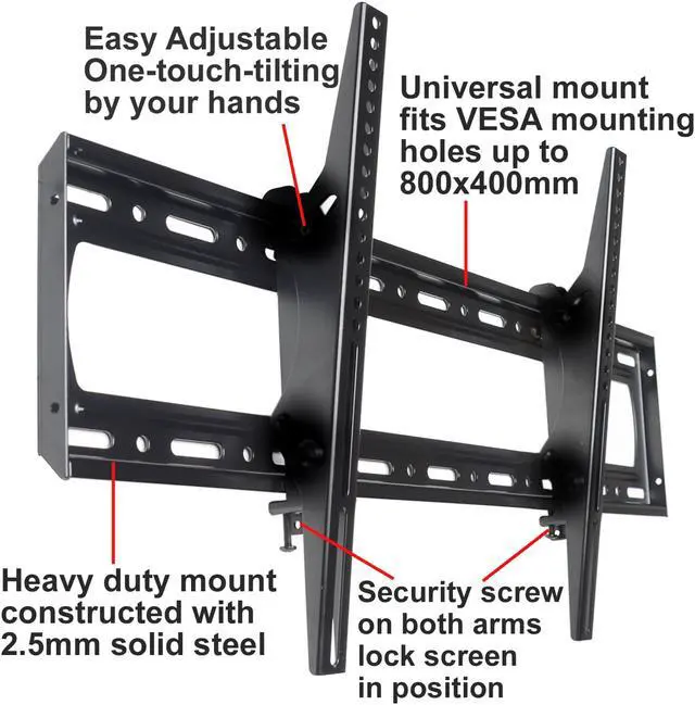 Alt view image 6 of 7 - VideoSecu Tilt TV Wall Mount Bracket for Sharp 65 70 75 77 78 79 80 84 85 inch LED LCD UHD Plasma - with 800x400/ 600x400/ 400x400mm wti