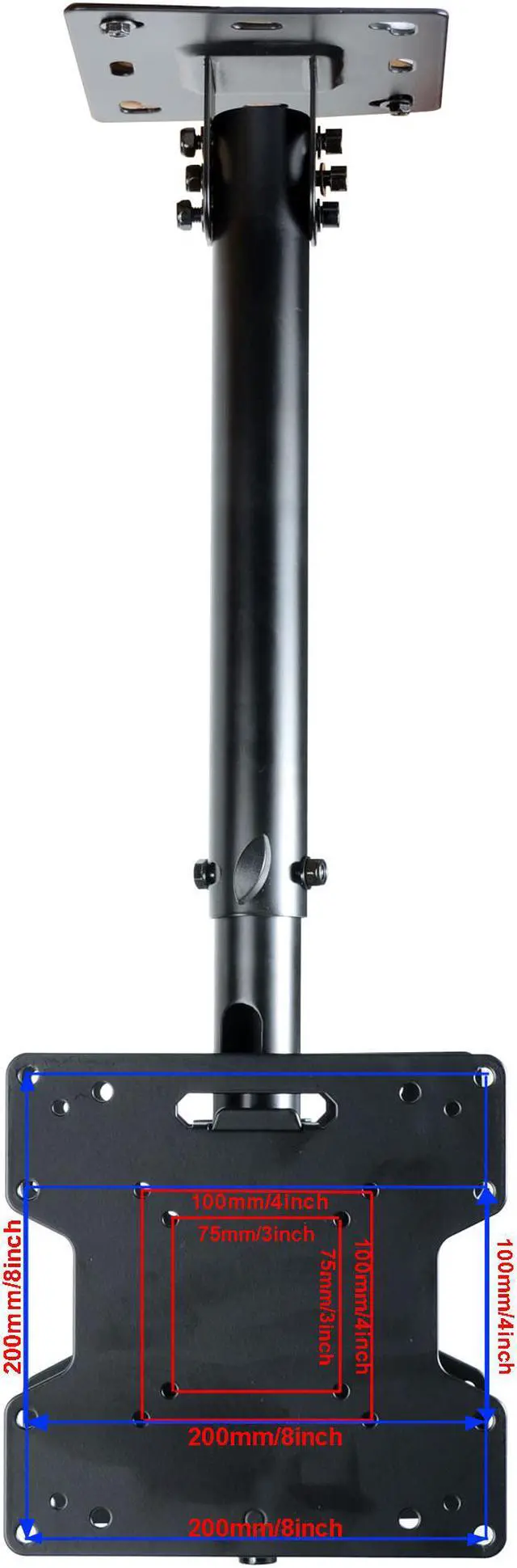 Alt view image 3 of 6 - VideoSecu Adjustable Tilt Swivel Dual TV Ceiling Mount for 32"-70" LED LCD Plasma OLED HDTV Flat Panel Screen, with VESA 600x400/400x400/400x200/300x300/200x200/200x100/100x100/75x75mm BXB