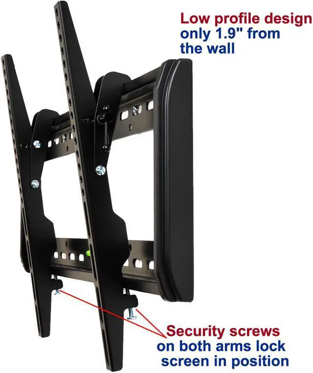 Alt view image 2 of 4 - VideoSecu Mounts Tilt TV Wall Mount Bracket for 32 39 40 42 43 46 48 50 55 60 65 inch Some LED 70 75 inch LCD LED Plasma HDTV Flat Panel Screen with HDMI Cable and Bubble Level BML