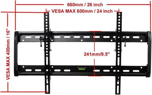 Alt view image 4 of 4 - VideoSecu Mounts Tilt TV Wall Mount Bracket for 32 39 40 42 43 46 48 50 55 60 65 inch Some LED 70 75 inch LCD LED Plasma HDTV Flat Panel Screen with HDMI Cable and Bubble Level BML