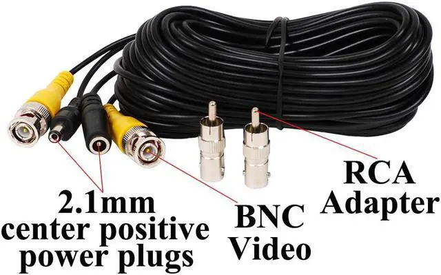 Alt view image 3 of 3 - VideoSecu 8 Pack BNC CCTV Video Power Cables 150ft CCD Home Security Camera DVR Wires Cords with bonus Adaptors b6p