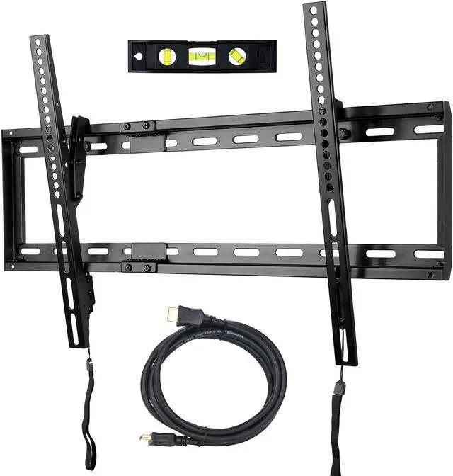 Main image of VideoSecu Tilt Plasma LCD LED TV Wall Mount Bracket for most 32 39 47 55 65 70 75" UHD Flat Panel Screen HDTV with VESA up to 684x400mm, Load 132lbs, Free 10ft HDMI Cable & Bubble Level bxc