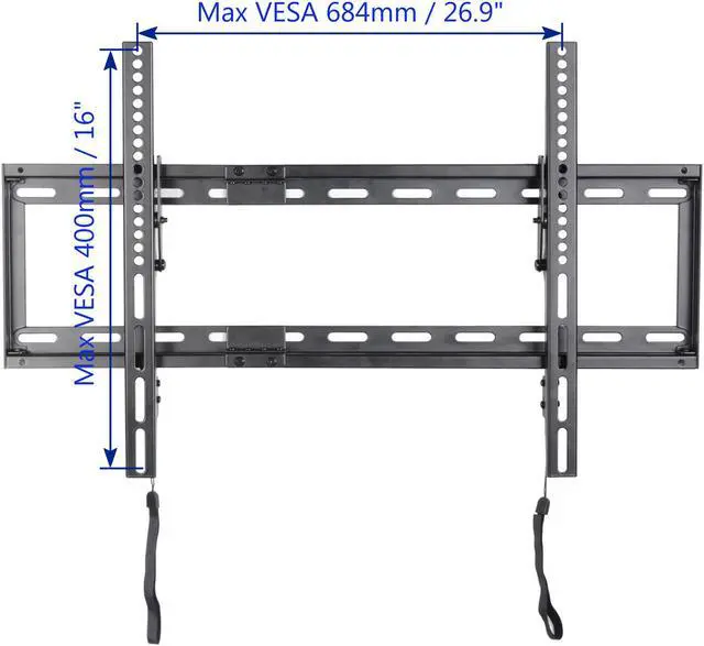 Alt view image 2 of 5 - VideoSecu Tilt Plasma LCD LED TV Wall Mount Bracket for most 32 39 47 55 65 70 75" UHD Flat Panel Screen HDTV with VESA up to 684x400mm, Load 132lbs, Free 10ft HDMI Cable & Bubble Level bxc