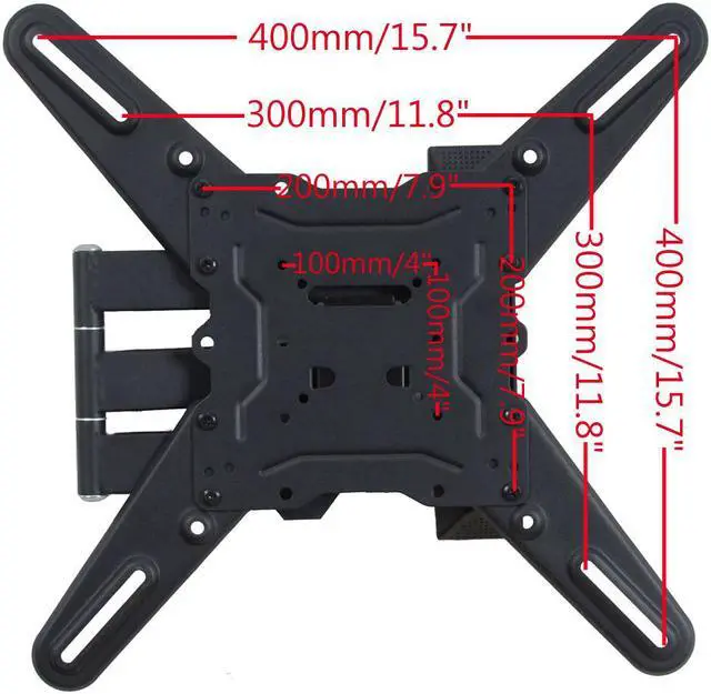 Alt view image 5 of 14 - VideoSecu Full Motion Articulating TV Wall Mount for most 26-55" LCD LED HDTV UHD, Long Arm Tilt Swivel TV Mount Bracket with Max VESA 400x400mm, Loading 88lbs, Cable Management BJZ