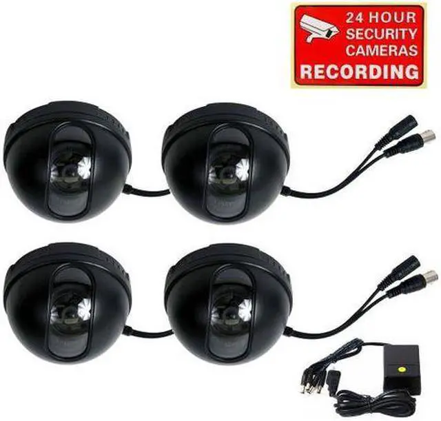 Main image of VideoSecu 4x Dome 480TVL Security Camera Built-in Sony CCD 3.6mm Wide Angle Lens with Power Supply for CCTV Surveillance DVR System B4P