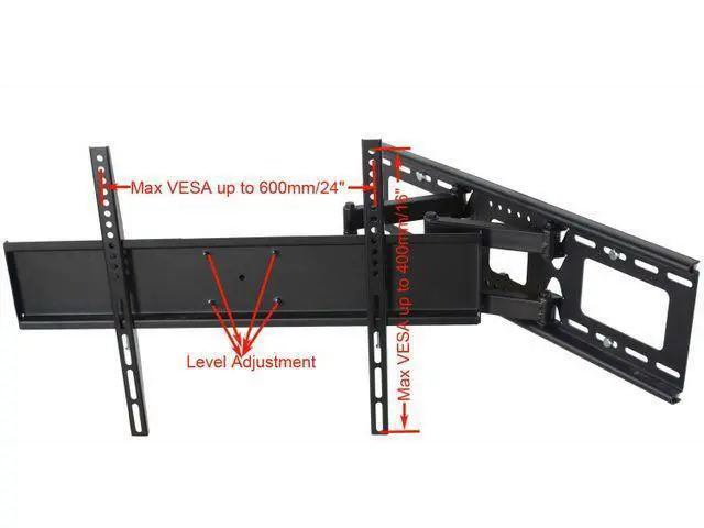 Alt view image 4 of 17 - VideoSecu Tilt Swivel Articulating TV Wall Mount for 32 37 42 49 50 55 60" Samsung LED LCD HDTV UHD Plasma Heavy Duty Full Motion TV Mount with loading 135lbs BK7