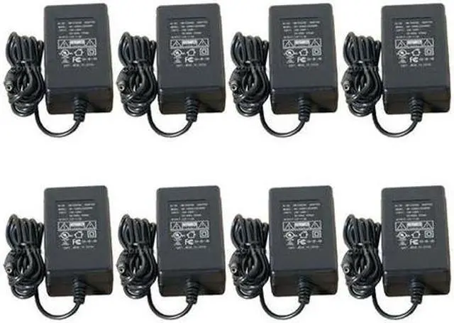 Main image of VideoSecu 8 Pack 12V DC 2A 2000mA 100V - 240V AC Regulated Power Supply Adapter for CCTV Security Camera Home Surveillance System bsh