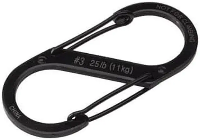 Alt view image 10 of 18 - NITE IZE SB3-03-01 Double Gated Carabiner,2-5/8 In.,Black