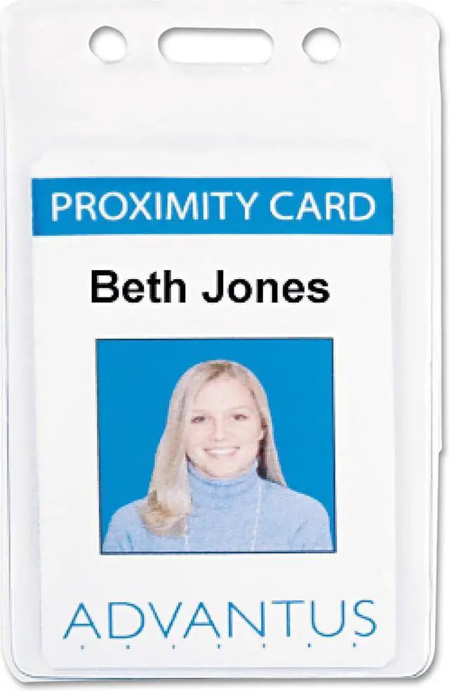 Alt view image 7 of 13 - Proximity Id Badge Holder, Vertical, 2 3/8W X 3 3/8H, Clear, 50/Pack