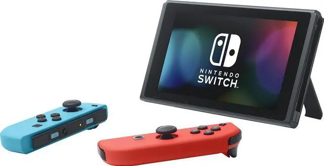 Alt view image 7 of 7 - Nintendo Switch Neon Red Blue Joy-Con Console Splatoon 2 Bundle, with Mytrix Tempered Glass Screen Protector - Improved Battery Life Console with the Best Shooter Game