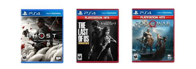 Alt view image 6 of 7 - 2021 New PlayStation Disk Version Console with Wireless Controller with The Last of Us Remastered, God of War & Ghost Of Tsushima