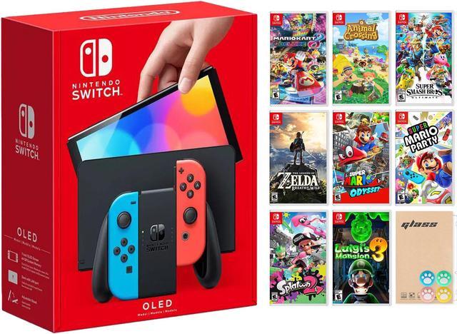 64GB Nintendo Switch 7 OLED Console w/ Neon Red/Blue Joy Cons