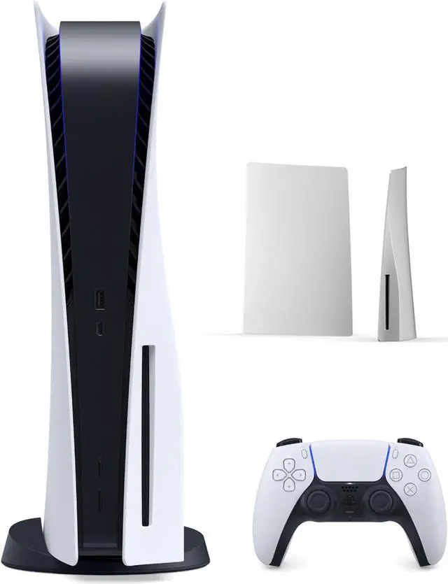 Main image of PlayStation 5 Customization Bundle: Disc Version Console and Wireless Controller with Mytrix Customized Body Plate - Grey