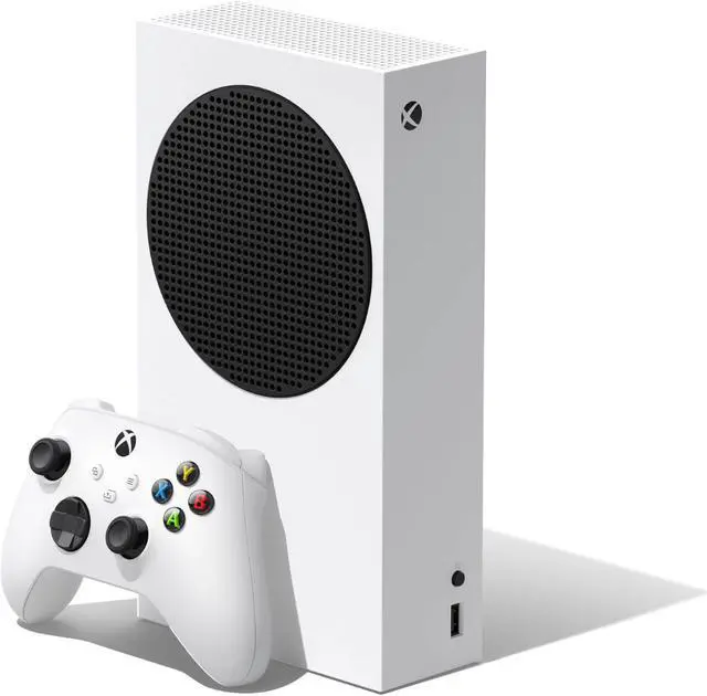Alt view image 5 of 7 - Microsoft Xbox Series S All Digital Gaming Console 512GB Solid State Drive White Xbox Console and Wireless Controller with Mytrix Mytrix USB 3.0 1TB External HDD Storage