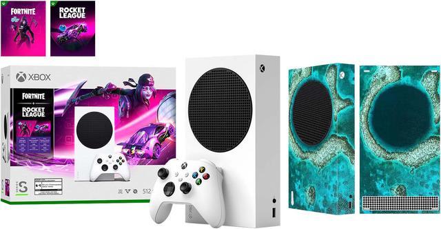 Microsoft Xbox Series S Fortnite & Rocket League Midnight Drive Pack Bundle  with Minecraft Full Game and Mytrix Controller Protective Case 