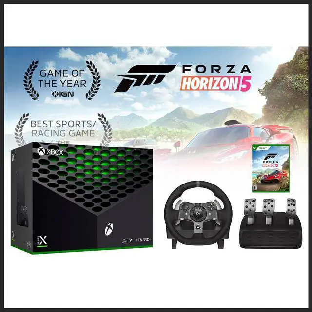 Alt view image 5 of 5 - Xbox Series X 1TB Ulra Fast SSD Gaming Console with Logitech G920 Racing Wheel Set & Forza Horizon 5