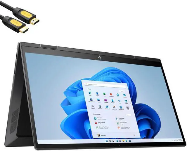 Main image of 2022 HP ENVY X360 2-in-1 Touch Screen Laptop, 15.6" FHD IPS Display, AMD Ryzen 5 5625U (Beat i7-1265U), 8GB RAM, 256GB SSD, USB-C, HDMI, WiFi 6, SD Card Reader, Backlit KB, Mytrix HDMI Cable, Win 11