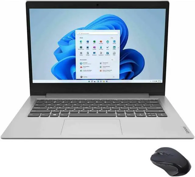 Main image of Lenovo IdeaPad 1 14 Laptop, 14" HD Display, Pentium Silver N5030, UHD Graphics 605, 4GB DDR4 RAM, 1TB PCIe SSD, HDMI, Micro SD Card Reader, Webcam, 1-Year MS 365, Mytrix Wireless Mouse, Win 11