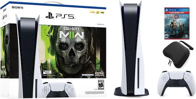 Main image of PlayStation 5 Disc Edition Call of Duty Modern Warfare II Bundle with God of War and Mytrix Controller Case
