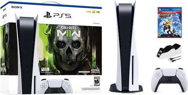 Main image of PlayStation 5 Disc Edition Call of Duty Modern Warfare II Bundle with Ratchet & Clank and Mytrix Controller Charger