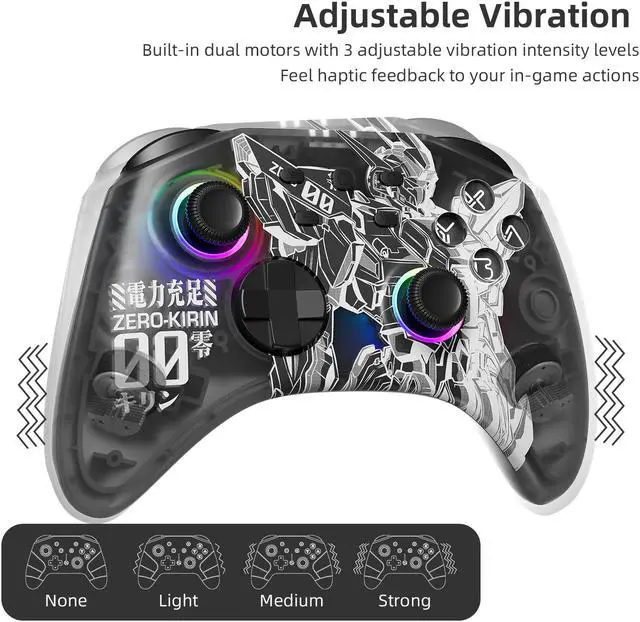 Alt view image 7 of 7 - Mytrix Zero-Kirin Wireless Pro RGB Controller With Programmable Back Buttons And Turbo, For Nintendo Switch, PC, Android & IOS
