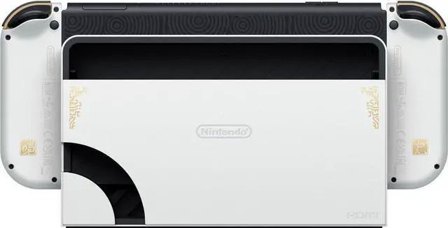 Alt view image 5 of 7 - 2023 Nintendo Switch OLED Zelda Limited Edition 7 in 1 Collection, Green & Gold Joy-Con 64GB Console, Hylian Themed Dock, The Legend of Zelda 3 Games Bundle, 3 Mytrix Accessories for NS OLED Console