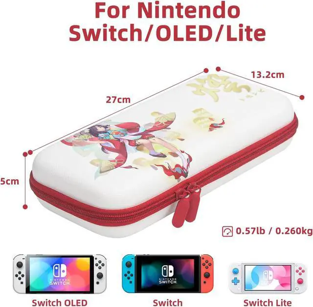 Alt view image 2 of 7 - Mytrix Original Touro Carrying Case for Nintendo Switch, Portable Hard Shell Pouch for Switch Console, Travel Storage Bag with 10 Game Card Slots & Accessory Pocket, Shoulder Strap Included