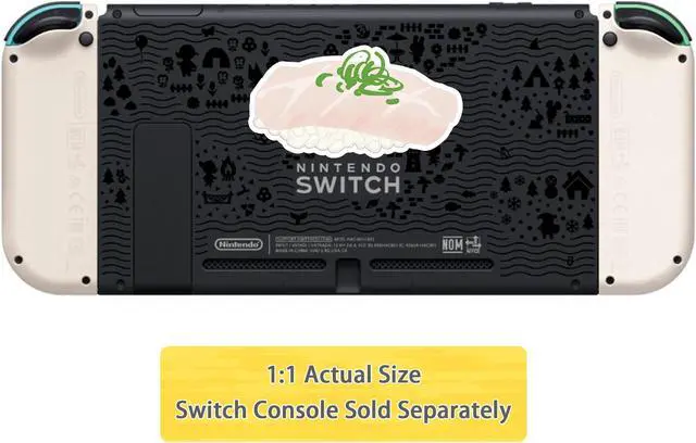 Alt view image 4 of 4 - Mytrix Full Body Sushi Skin Set & 10P Sushi Sticker Pack for OLED Nintendo Switch, Decal Wrap Cover, For NS OLED Console Faceplate Dock Grip And JoyCon - Sushi Skin Set & 10 Pcs Sticker
