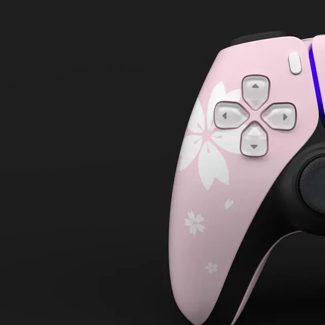 Alt view image 4 of 5 - Mytrix Whole Body Protective Skin for PS5 Disc Console, Durable Vinyl Decal Easy Apply Style Wrap Stickers for PS5 - Sakura Cherry Pink