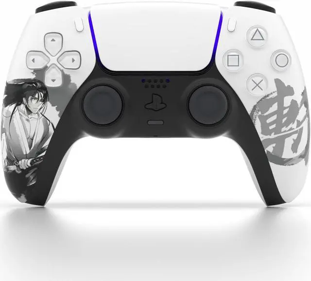 Alt view image 3 of 5 - Mytrix Whole Body Protective Skin for PS5 Disc Console, Durable Vinyl Decal Easy Apply Style Wrap Stickers for PS5 - Japanese Samurai