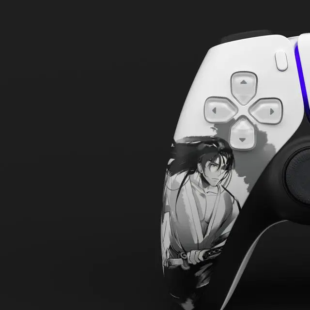 Alt view image 4 of 5 - Mytrix Whole Body Protective Skin for PS5 Disc Console, Durable Vinyl Decal Easy Apply Style Wrap Stickers for PS5 - Japanese Samurai