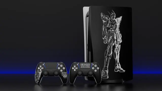 Alt view image 3 of 4 - Mytrix Whole Body Protective Skin for PS5 Disc Console, Durable Vinyl Decal Easy Apply Style Wrap Stickers for PS5 - Zero-Kirin Black