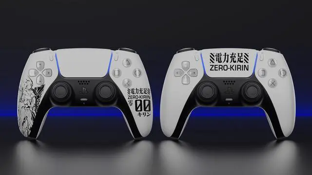 Alt view image 2 of 2 - Mytrix Whole Body Protective Skin for PS5 Disc Console, Durable Vinyl Decal Easy Apply Style Wrap Stickers for PS5 - Zero-Kirin White