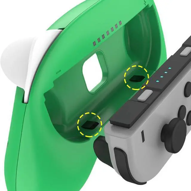 Alt view image 6 of 7 - Mytrix Racing Steering Wheels Hand Grips Accessories For Nintendo Switch Joy Con with Kawaii Cat Ears - Red and Green 4 Pcs