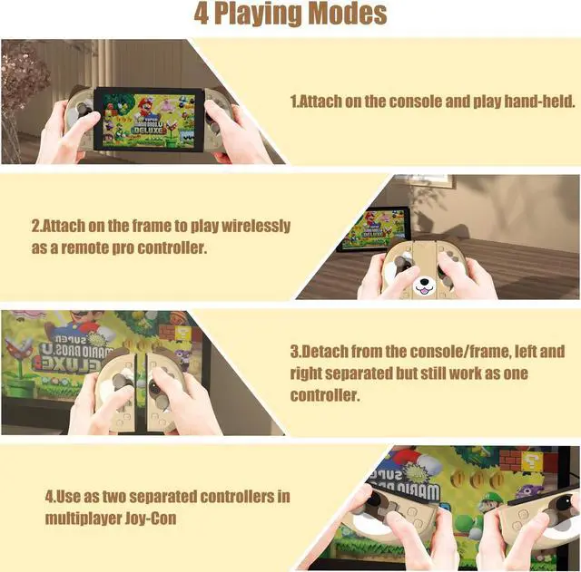 Alt view image 3 of 4 - Mytrix Brownie Joycon Wireless Controller for Nintendo Switch, Mappable Button, Wake Up, Turbo, Vibration, Motion Function, L/R NS Remote Joy-Con Replacement for Switch, Switch OLED & Switch Lite