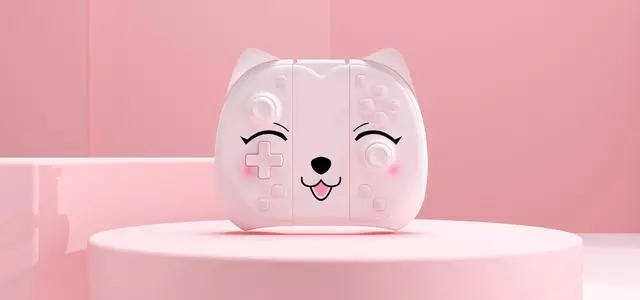 Alt view image 2 of 4 - Mytrix Peachie Joycon Wireless Controller for Nintendo Switch, Mappable Button, Wake Up, Turbo, Vibration, Motion Function, L/R NS Remote Joy-Con Replacement for Switch, Switch OLED & Switch Lite