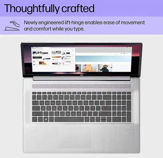 Alt view image 3 of 7 - HP Laptop for Business & Student, 17.3" FHD IPS Anti-Glare Display, Intel Core i3-N305, 16GB RAM, 512GB PCIe SSD, FP Reader, Keypad, WiFi 6, Fast Charge, Webcam, USB-C, Mytrix HDMI Cable, Win 11 Pro