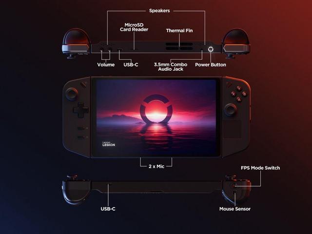 Alt view image 6 of 7 - Lenovo Legion Go 512GB Gaming Handheld 8.8-inch Touchscreen 144Hz 2K QHD AMD Ryzen Z1 Extreme Processor, Mytrix Hub, HDMI Cable, 3 Accessories: 4 in 1 Bundle