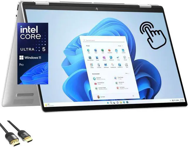 Main image of HP Envy 2-in-1 Laptop, 16" WUXGA IPS Wide Ultra Touchscreen Display, Intel Core Ultra 5 125U (Up to 4.3GHz), 16GB DDR5, 1TB PCIe SSD, TB 4, WiFi 6E, Bluetooth, Webcam, PDG HDMI Cable, Win 11 Pro