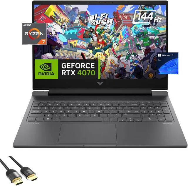 Main image of HP Victus Gaming Laptop, 16.1" FHD 144Hz Display, AMD Ryzen 7 8845HS (Up to 5.1 GHz), GeForce RTX 4070, 32GB DDR5, 2TB PCIe 4.0, WiFi 6, Backlit KB, Keypad, USB-C, HDMI, RJ45, Mytrix HDMI, Win 11 Pro